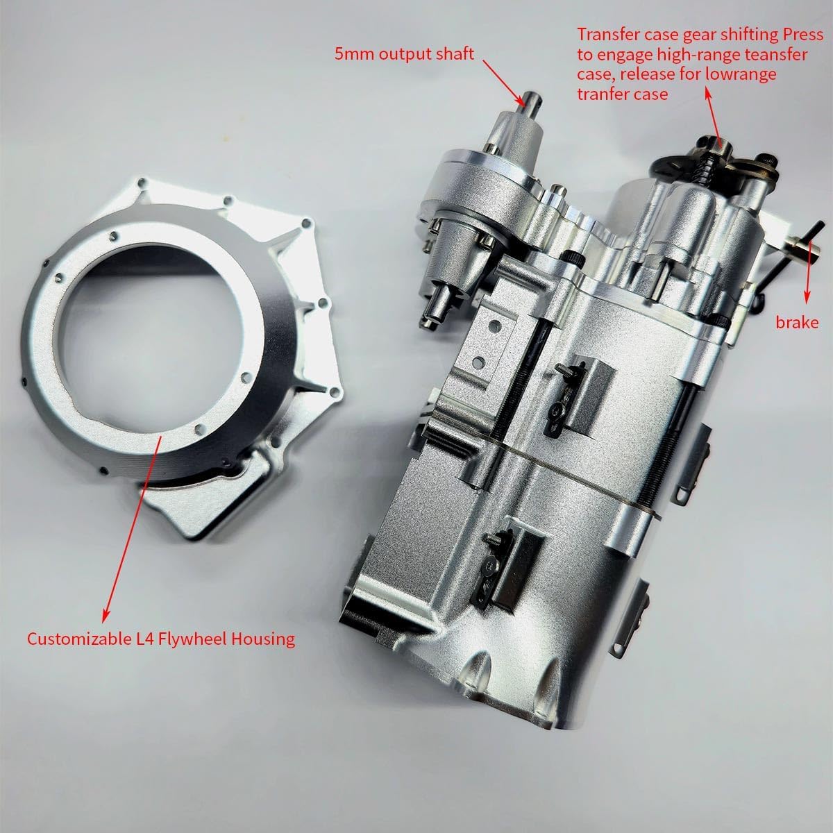 V8 Engine Upgrades Kit, 6-Speed Power Shift Transmission + High/Low Transfer Case Kit for CISON V8 Engine Model