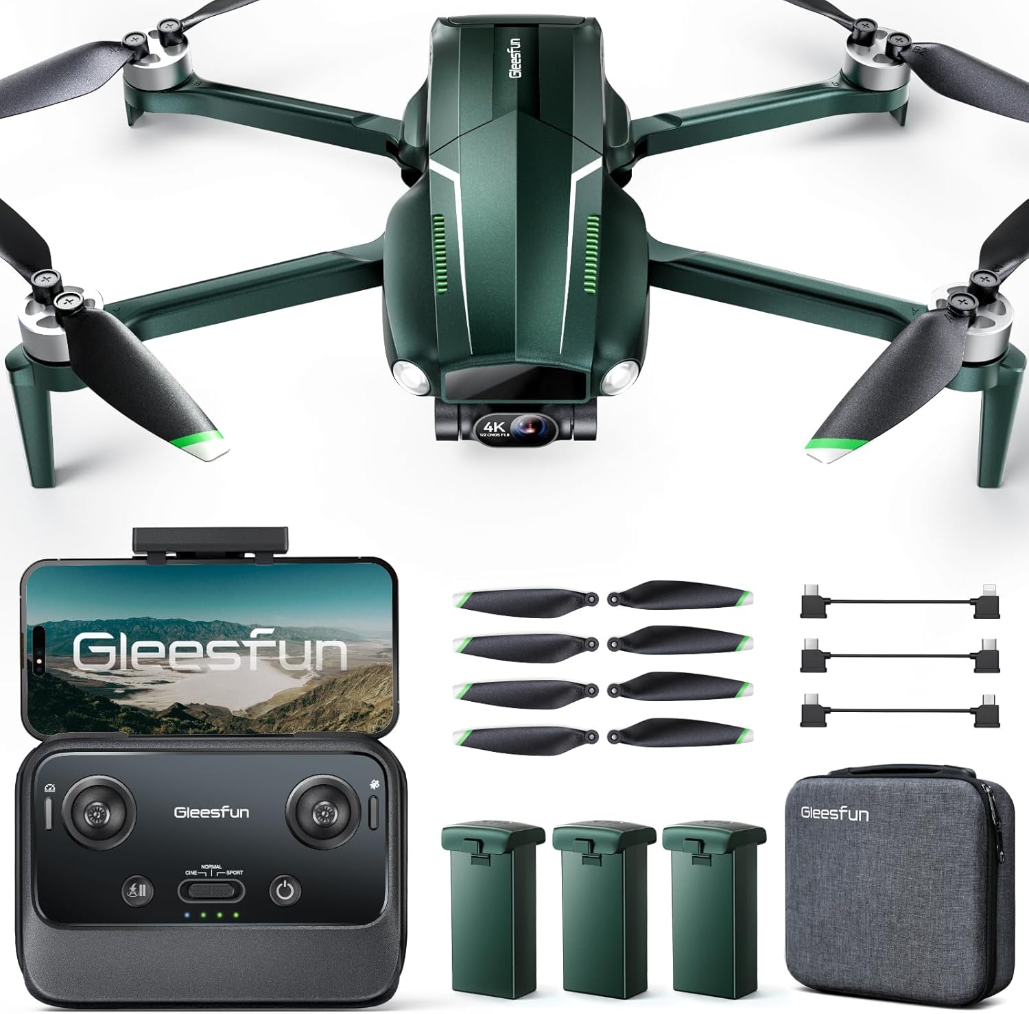 G11MINI 4K, Drones with Camera for Adults 4K Video 8K Photo, Camera Drone with 3-Axis Gimbal 20000ft Transmission, Cruise Control GPS with Beeper, Under 249g No FAA Required, Beginners (96-Min Flight)