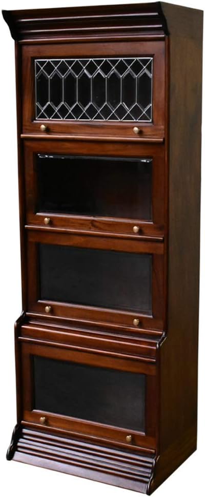 Crafters and Weavers Legacy 4 Stack Barrister Bookcase - Brown Walnut