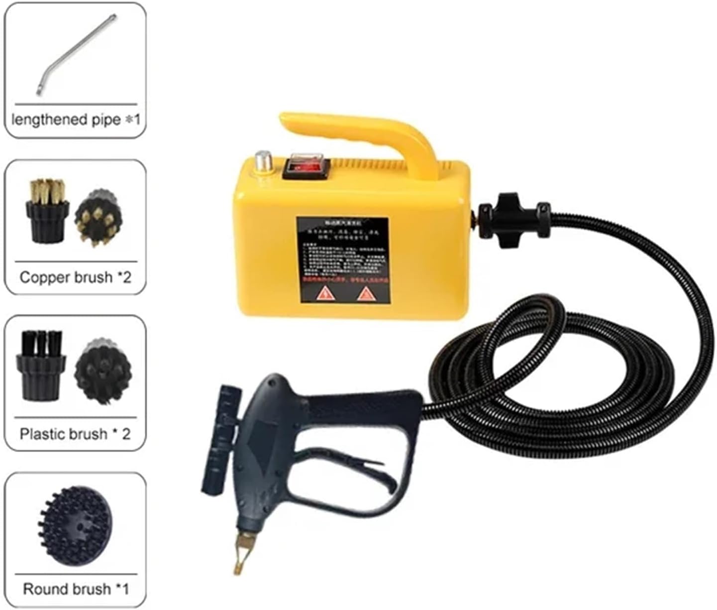 Steam Cleaner High Temperature and Pressure Sterilization Air Conditioning Kitchen and Home Appliances Wet Cleaner 110V 220V(Upgrade Yellow,220 V)