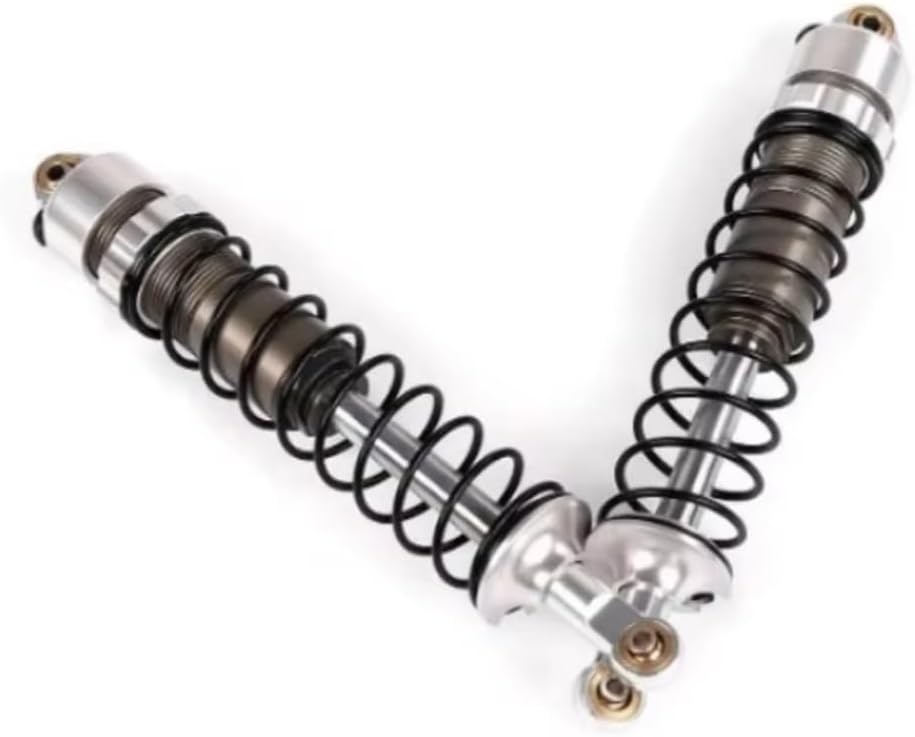 Rc Damper Shock Absorber For HPI For Rovan Hd For Baja 5B 5T 1/5 CNC Aluminum Front Shocks With 10mm Shock Shafts Rc Car Tracked Vehicle Parts And Upgrade Replacement(Gray)