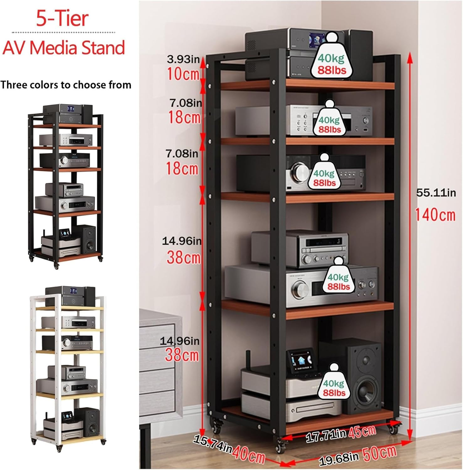 5-Tier Turntable Shelves