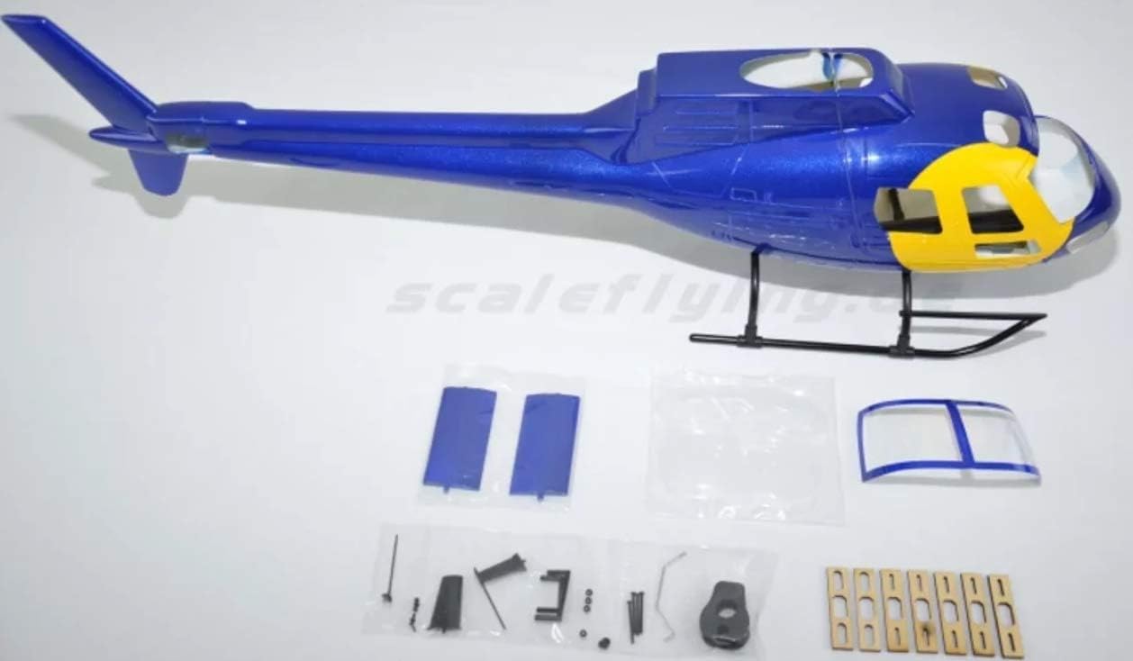 RC Helicopter AS350 Ecureuil Helicopter Pre-Painted Fuselage for 450 Size Helicopters.Suitable for Almost All 450 Size(325mm Rotor Blade) Helicopters