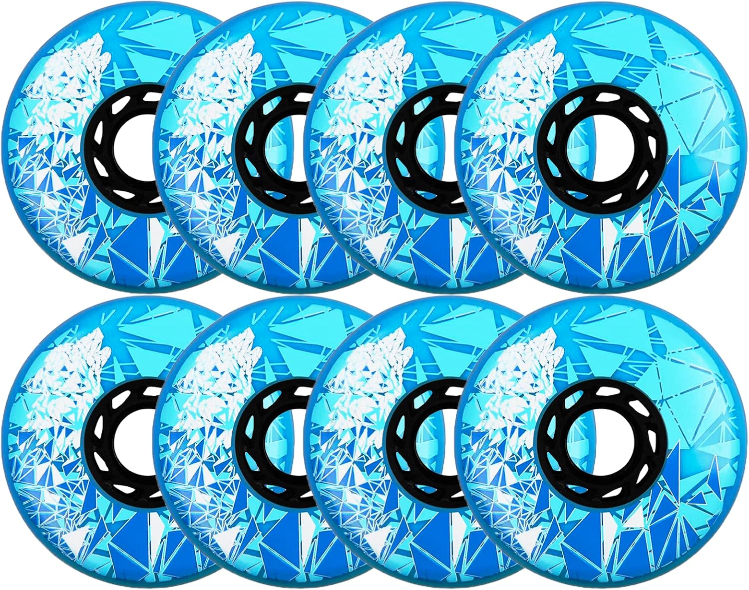 Inline Skate Wheels for Outdoor Indoor 72mm/ 76mm/ 80mm Inline Skate Replacement Wheels High-end Flat Flower Wheels
