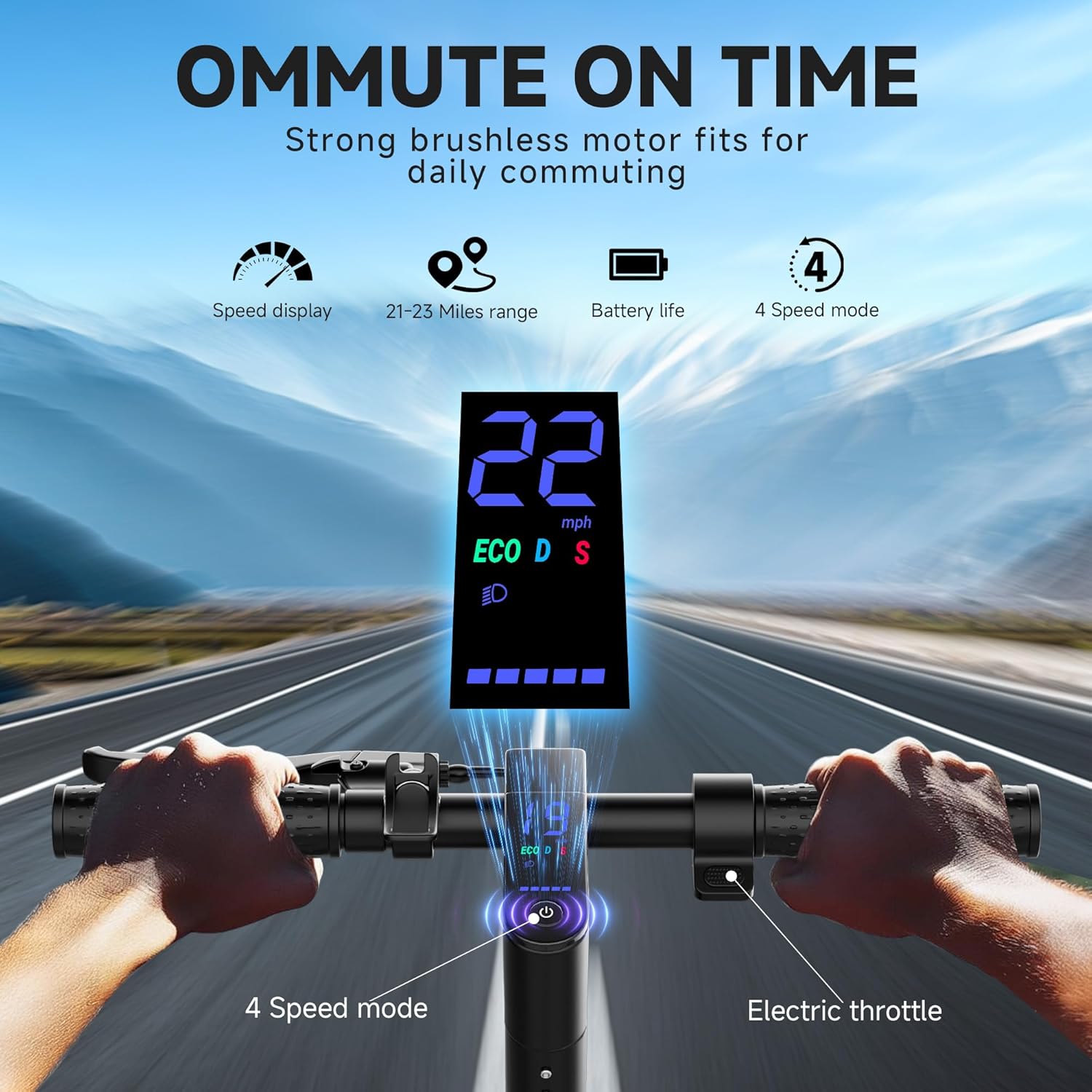 Electric Scooter for Adults with Dual Suspension System - 10