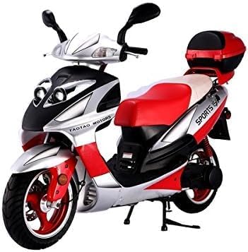 HHH Lancer 150cc Scooter Gas Moped Street Bike 150cc Motorcycle Adult and Youth 12'' Aluminum Wheels (White) (Extra Large)