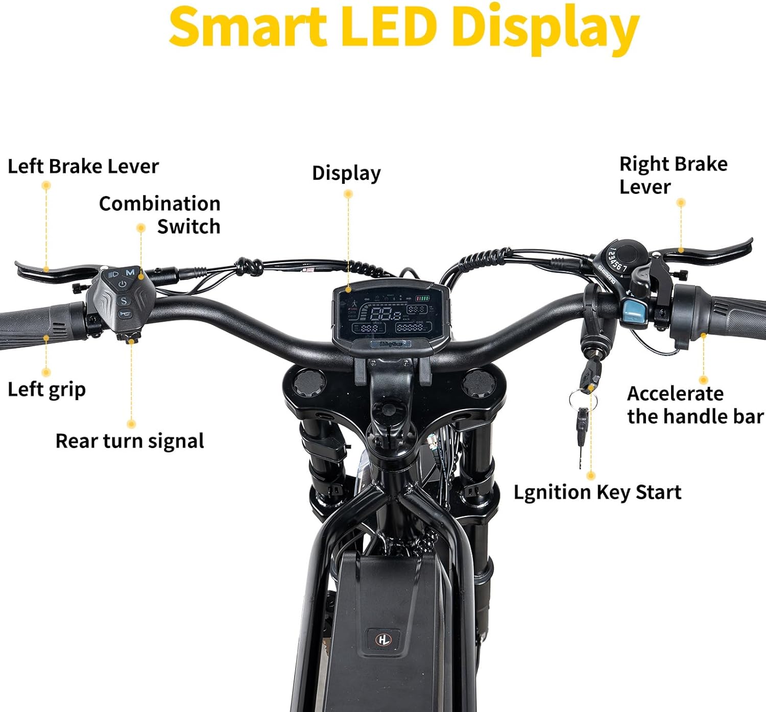 1500W Electric Dirt Bike with Basket for Adults, 20