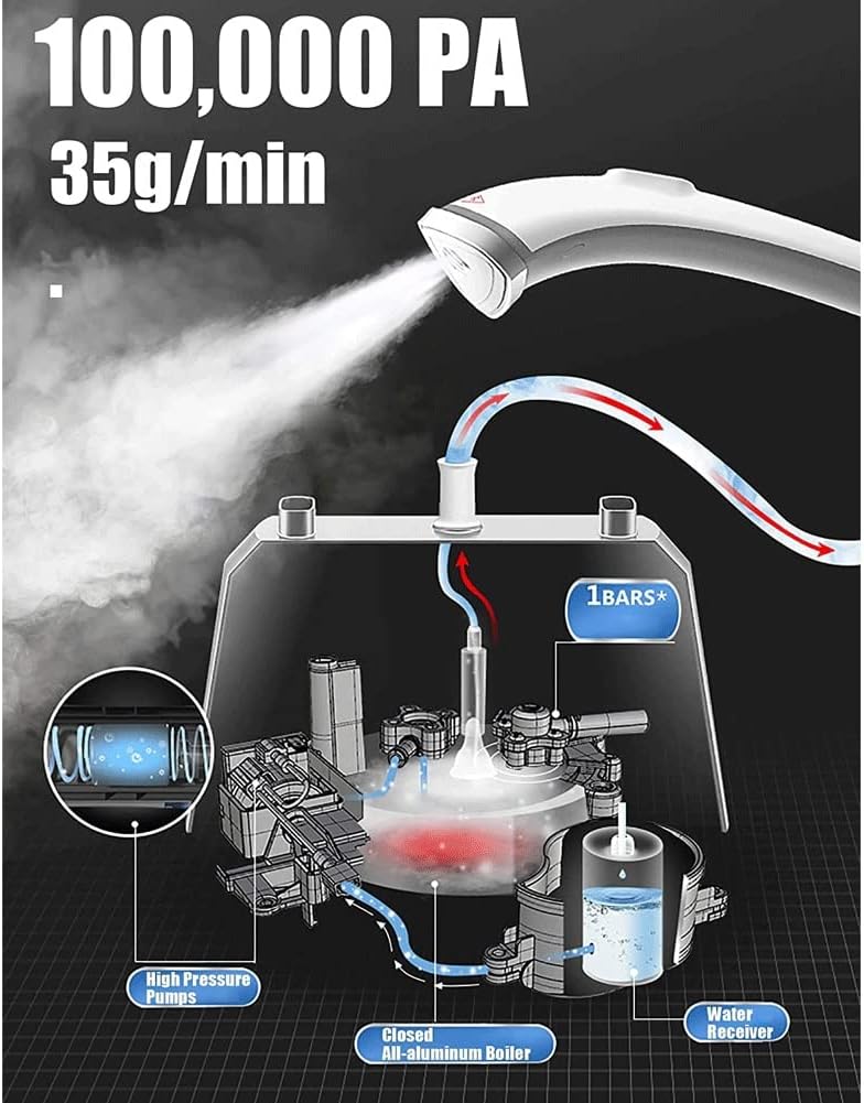 Professional Dual-Use Iron and Garment Steamer - Pressurizing Wrinkle High Pressure Water Supply Built-in Ironing Board Household Small Handheld Iron