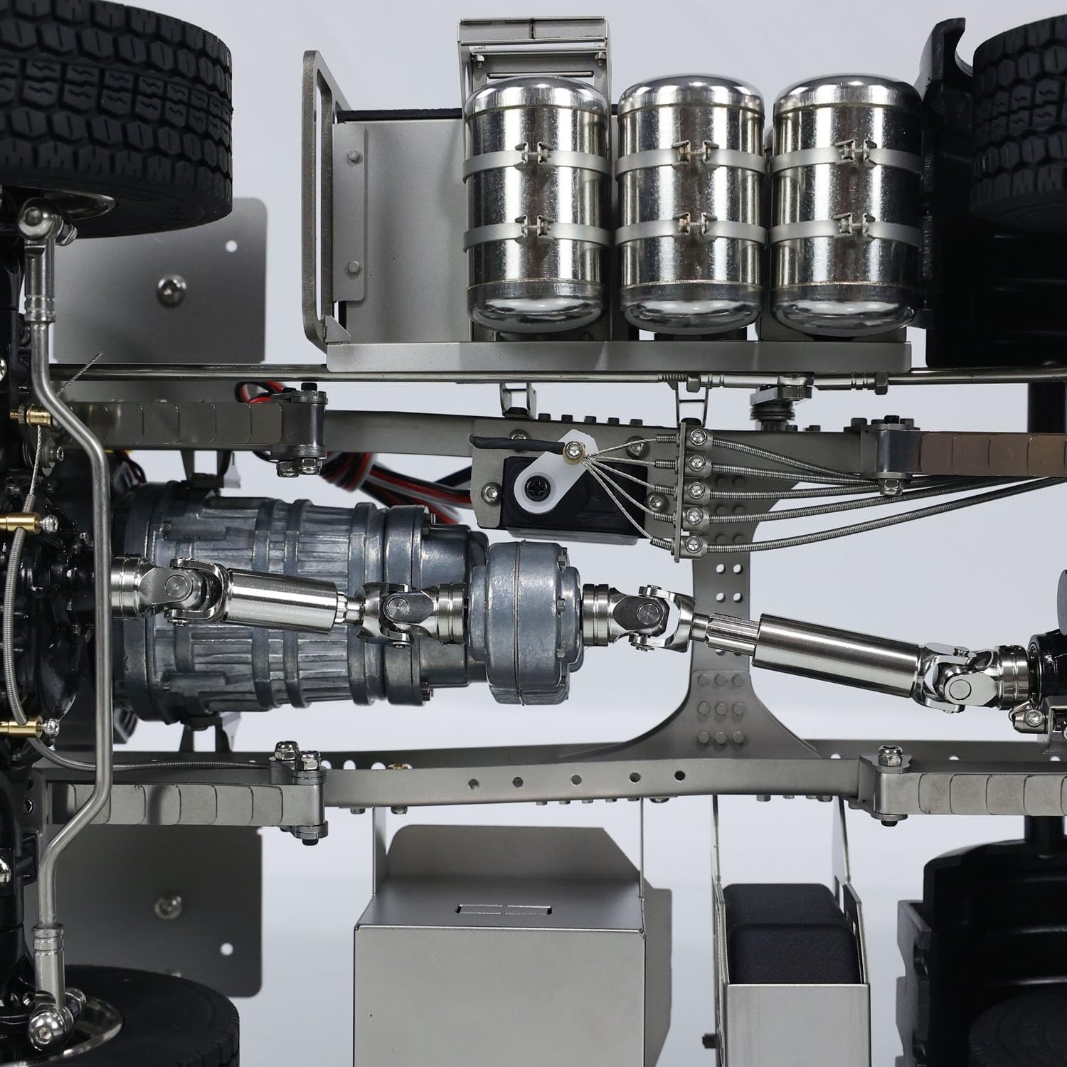 10x10 1/14 Metal Chassis for RC Tractor Truck FH750 Differential Lock 3-Speed Transmission Remote Control Car Hobby Grade Model Parts