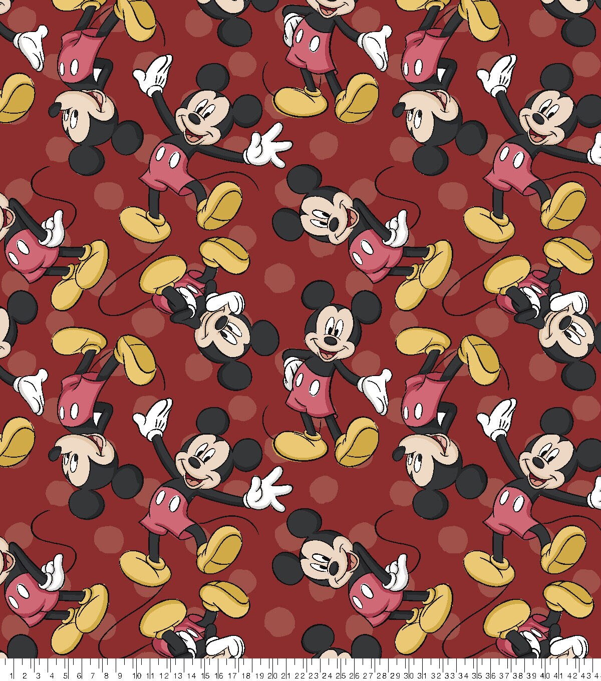 Disney Micro Fleece Fabric Mickey Mouse Dot