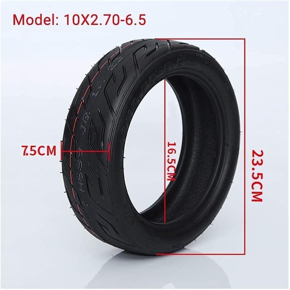 10-inch Explosion-Proof Vacuum Tire Tubeless Non-Slip Wear-Resistant Tire 10x2.7-6.5 Electric Scooter Tire AccessoriesWearable