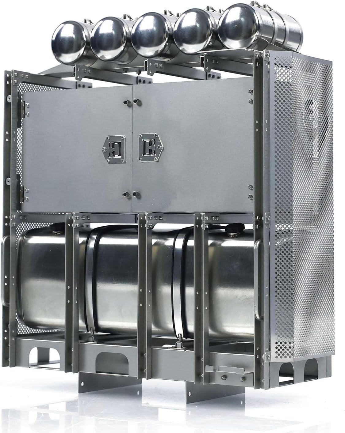 1/14 8X8 Metal Chassis for R620 RC Tractor Truck R730 Electric Cars Differential Lock Motor Servo Transmission for Adult Hobby