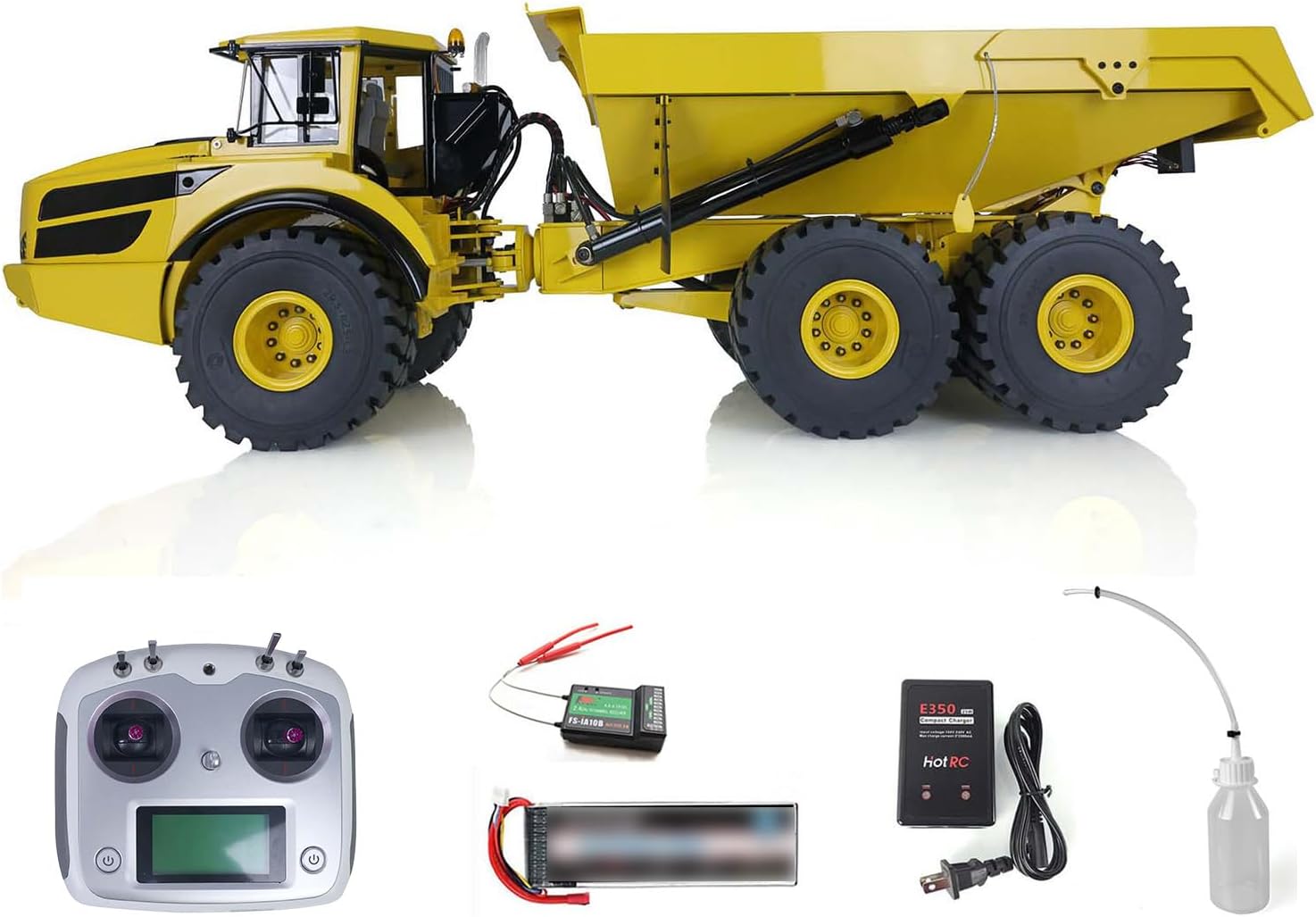 TOUCAN RC HOBBY 1/14 6 * 6 Metal Hydraulic Lifting RC Articulated Truck Dumper Tipper RTR Model