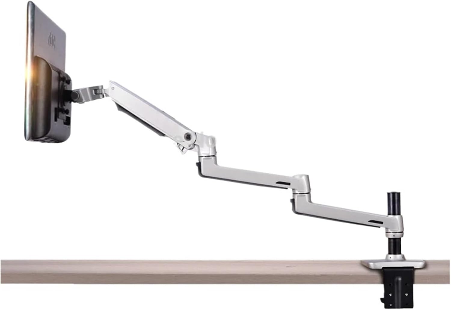 Aluminum full-motion free-lifting extra-long arm 10-38-inch LED LCD monitor stand monitor mounting bracket V63C/XSJ8013C(XSJ8013C-Black)