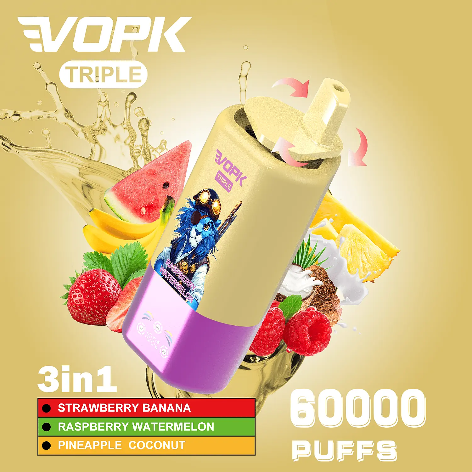VOPK TRIPE 60K 3 in 1 (10pcs) - MYEU VAPES