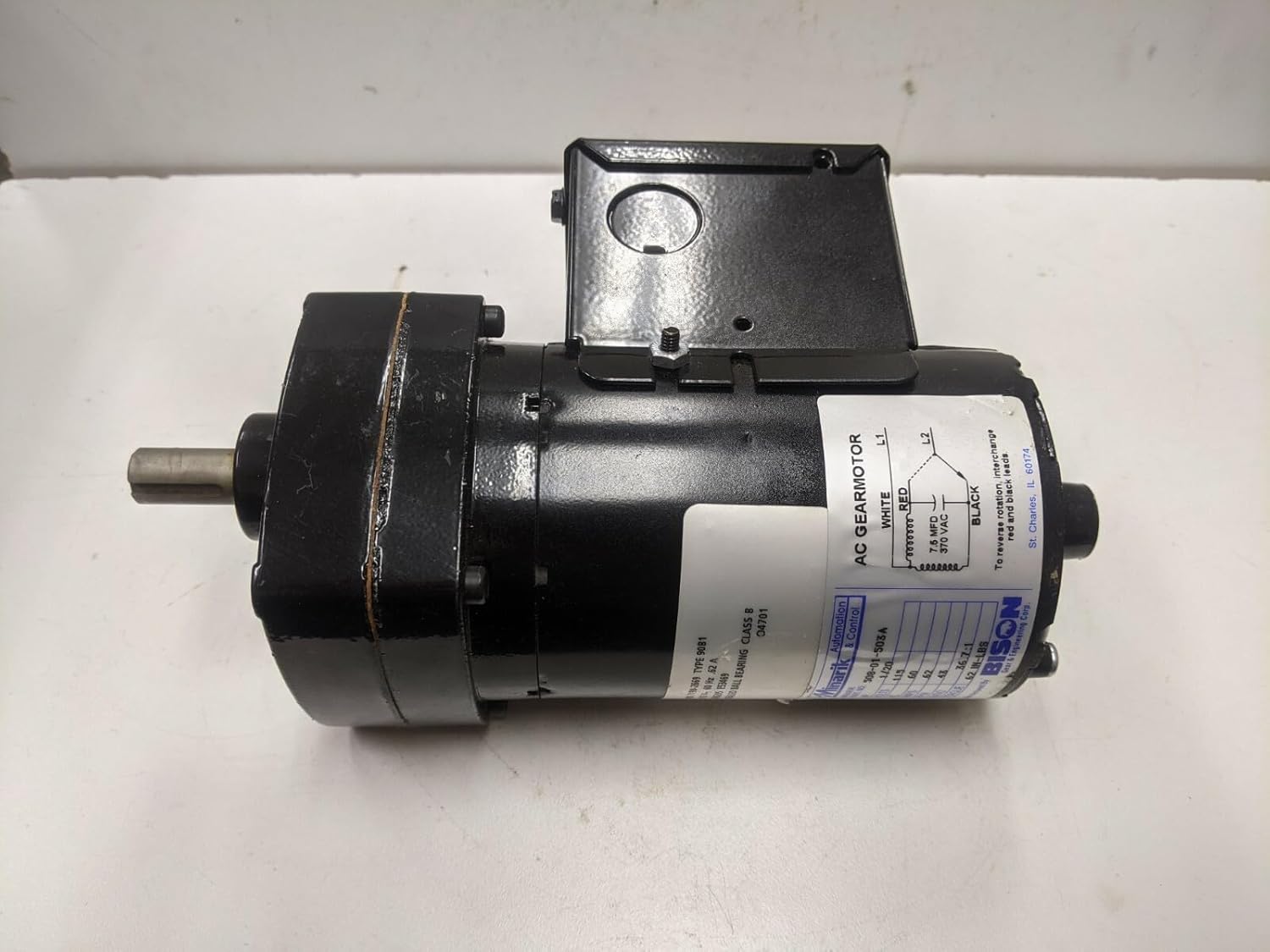 #US 508-01-503A AC Parallel Shaft 1/20 HP 115V 36.7:1 Ratio