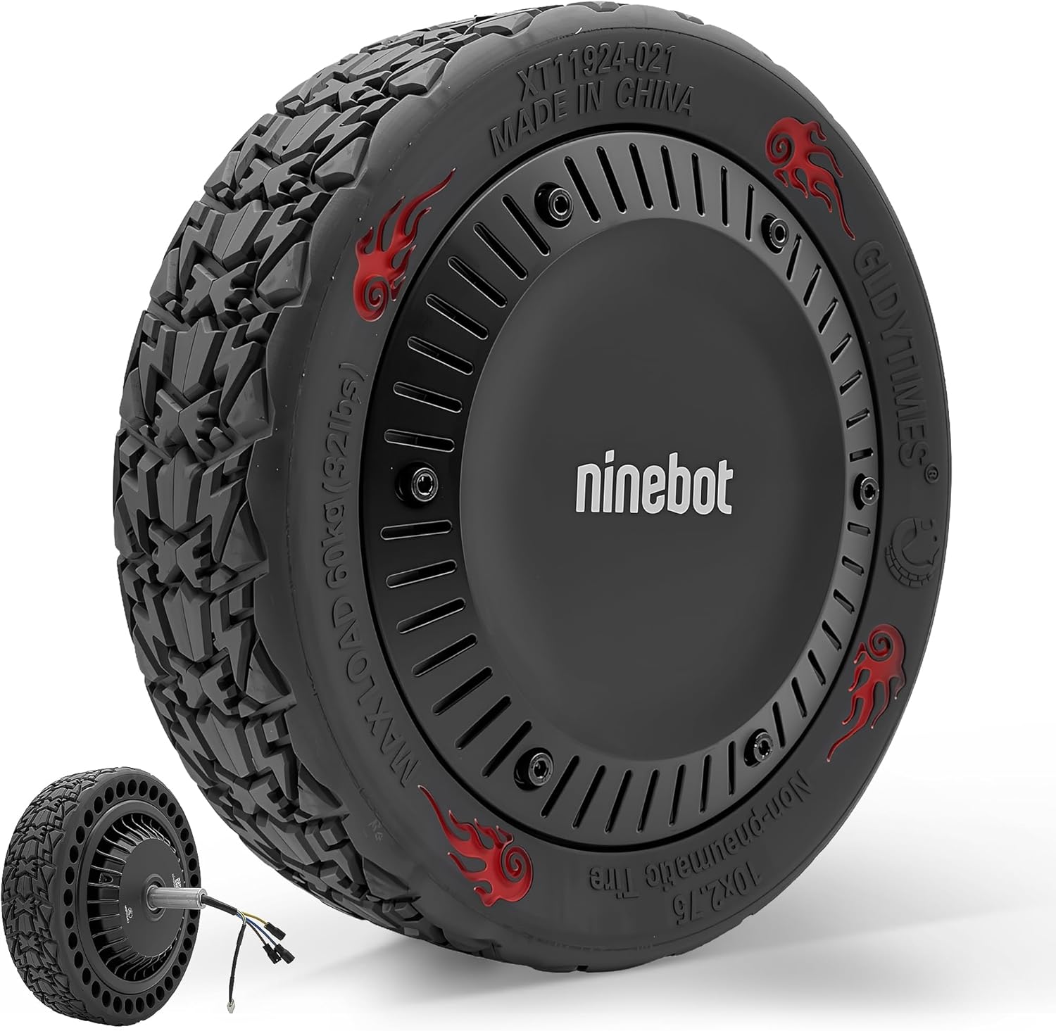 10x2.75 Off-Road Tire - 10 Inch Motor Tire Fit for Ninebot by Segway S MAX, Gokart PRO Series, Electric Go-kart Rear Wheel