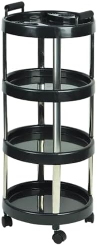 Collapsible Wagon Cart with Wheels Foldable Folding Wagons Carts Silent Universal Wheels,Hairdressing Trolley with 360° Rotation Stainless Steel Tool Rack for Hair Salon Beauty Multifunction
