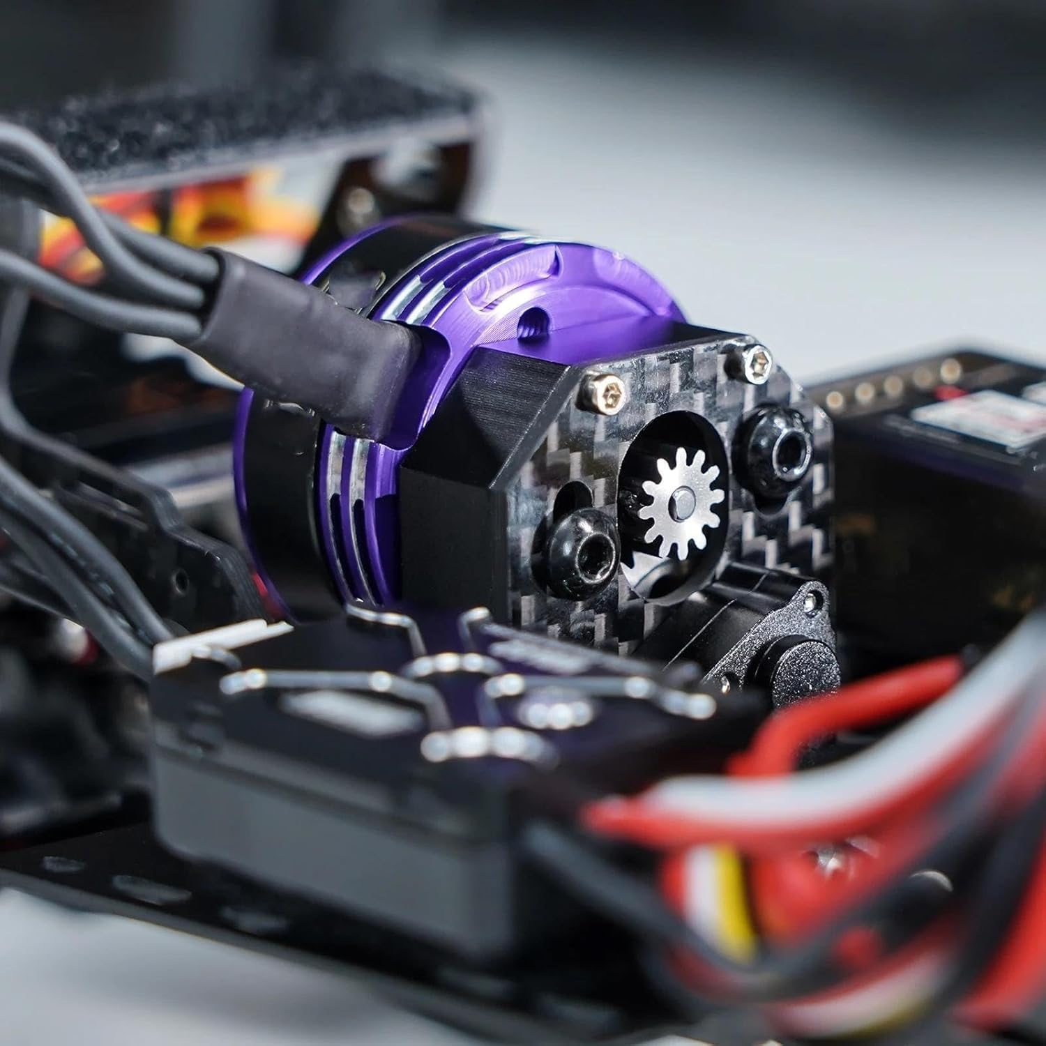 RC Car Parts for Axial for SCX24 1/24 for Fat for Viper 2204 Brushless Outrunner Motor with Mount RC Crawler Car Accessories Replacement RC Car Parts(Complete Set)