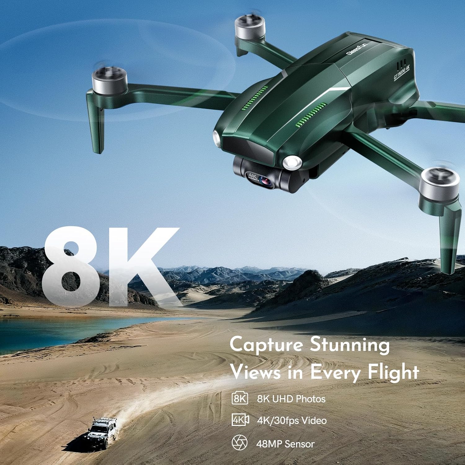 G11MINI 4K, Drones with Camera for Adults 4K Video 8K Photo, Camera Drone with 3-Axis Gimbal 20000ft Transmission, Cruise Control GPS with Beeper, Under 249g No FAA Required, Beginners (96-Min Flight)