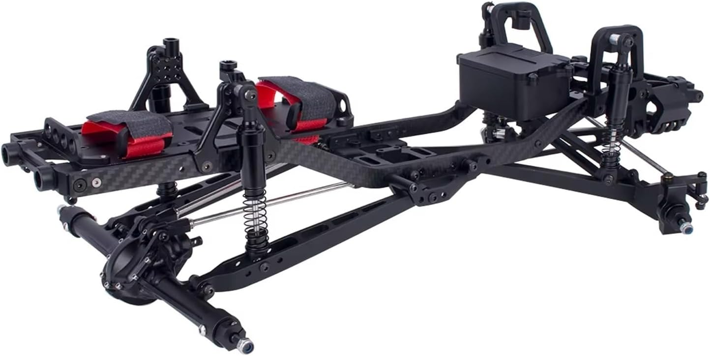 RC Cars Crawler Parts Compatible with SCX10 II III for Pro for Capra for TRX4 for Twin for I-Beam 2WD Upgrade DIY Parts for Chassis Kit 1/10 RC Crawler Car(Black)