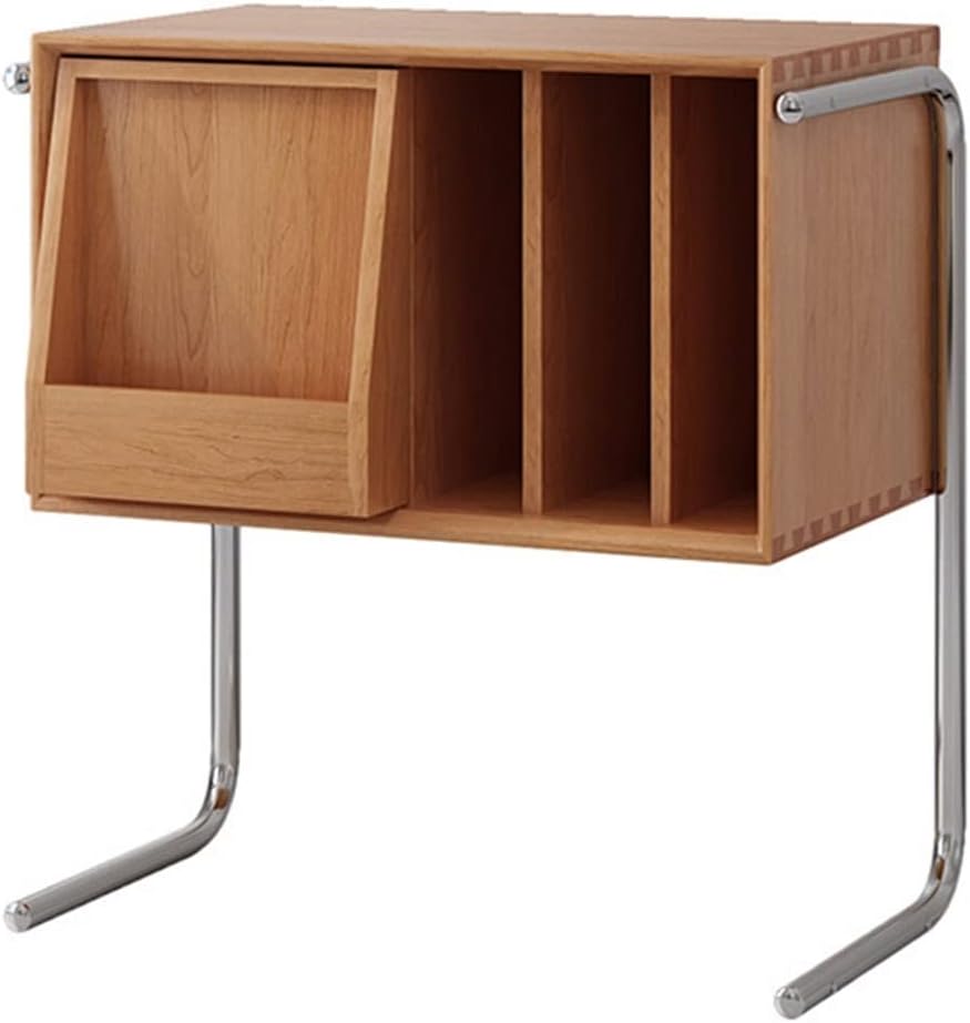 KIZQYN Bookcase Nordic Magazine Cabinet Bookcase Shelf Small Side Cabinet Living Room TV Sofa Side Cabinet Bookshelf