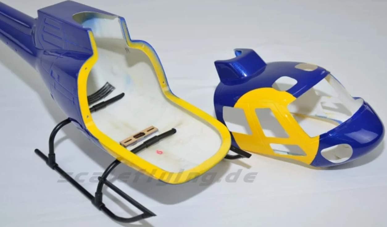 RC Helicopter AS350 Ecureuil Helicopter Pre-Painted Fuselage for 450 Size Helicopters.Suitable for Almost All 450 Size(325mm Rotor Blade) Helicopters