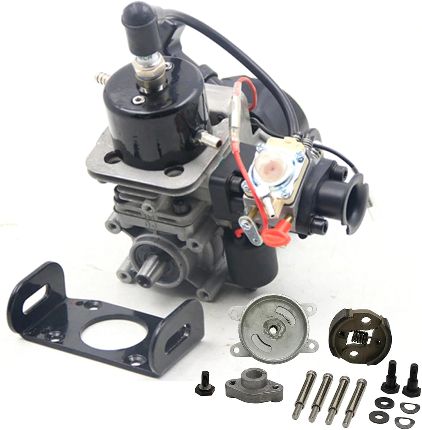 FLMLF Rc Marine 4 Bolt 26cc Engine with Clutch Set for Zenoah CY RCMK QJ Engine G260 PUM Remote Control Boat Parts
