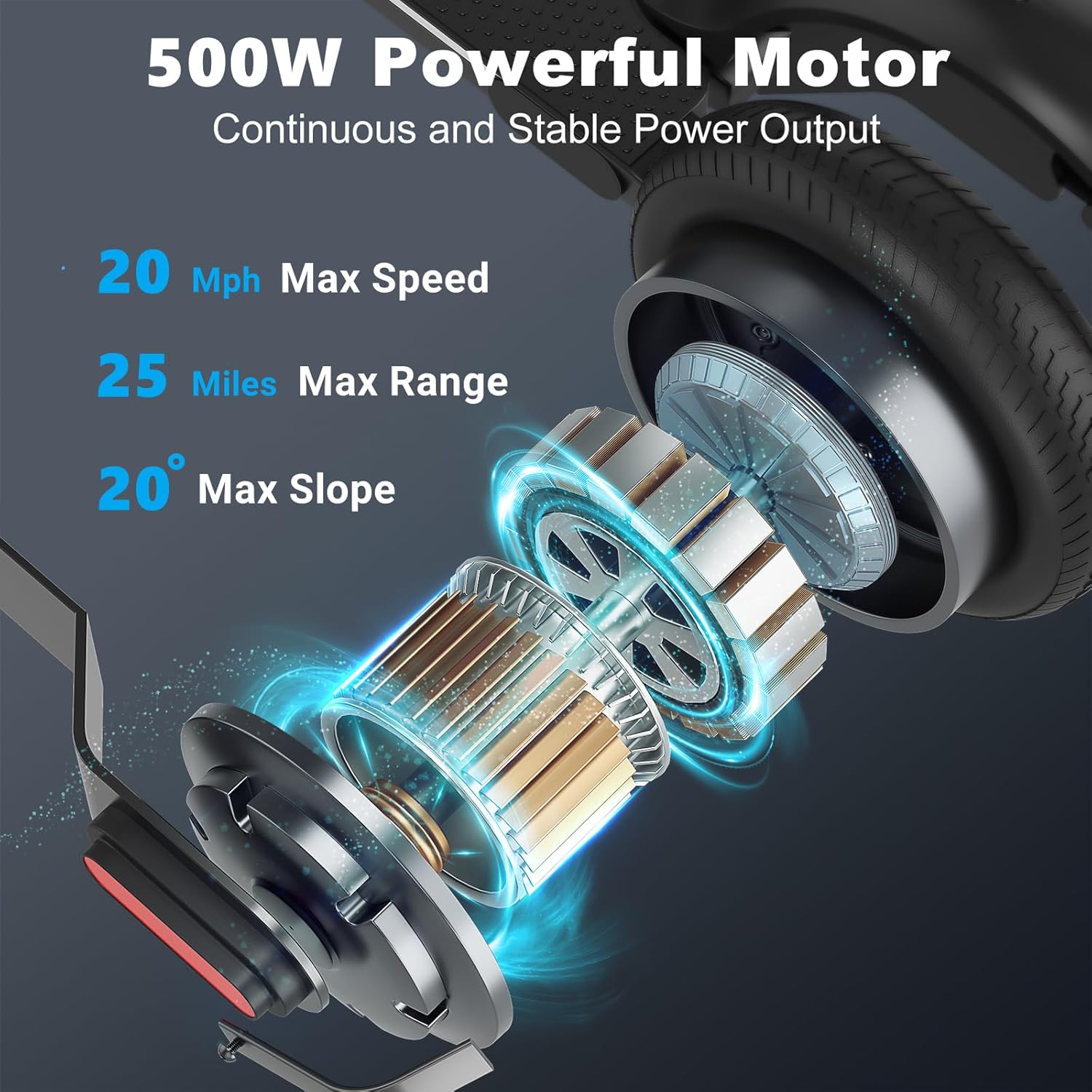 Caroma Electric Scooter Adults, Powerful 350W/500W/750W Motor, Top Speed 20/25 Mph & 18/25/30 Miles Range, 8.5