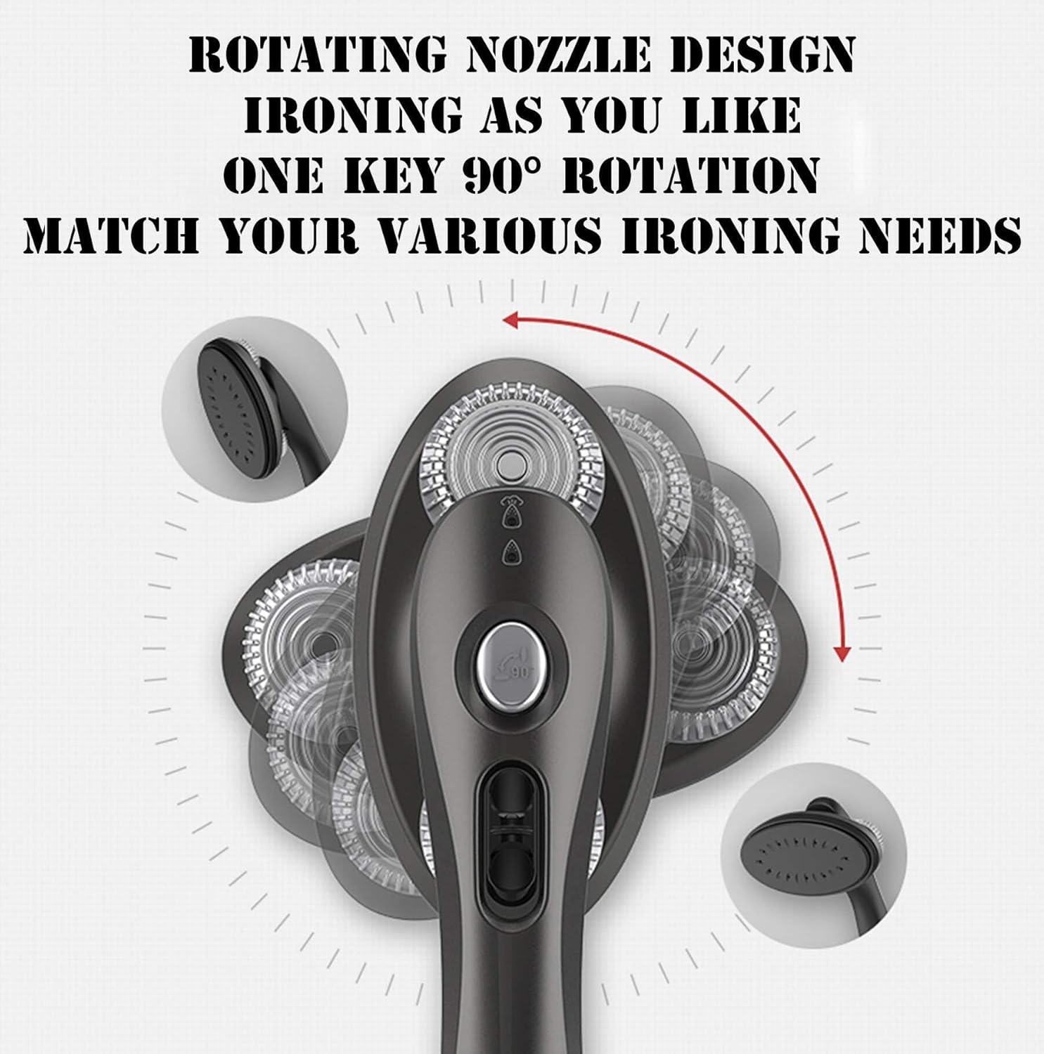 JOMRTS Garment Steamer - Iron Professional Clothes Steamer with Vertical Steaming Household Small Iron Handheld Dual-Bar Ironing with Lengthened Ironing Board