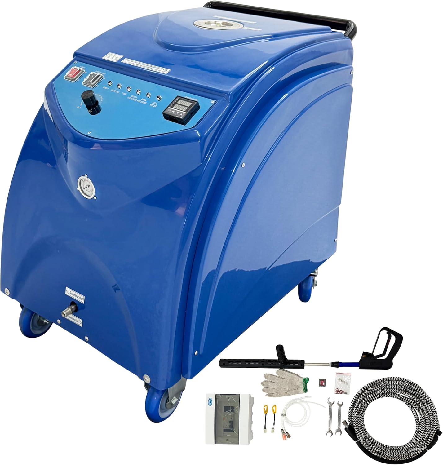 INTSUPERMAI Industrial Steam Cleaner High Pressure Steam Car Cleaning Machine - 6-13 Bar Pressure with 18L Instant Heat for Auto Repair, Fleet Maintenance & Industrial Degreasing 220V