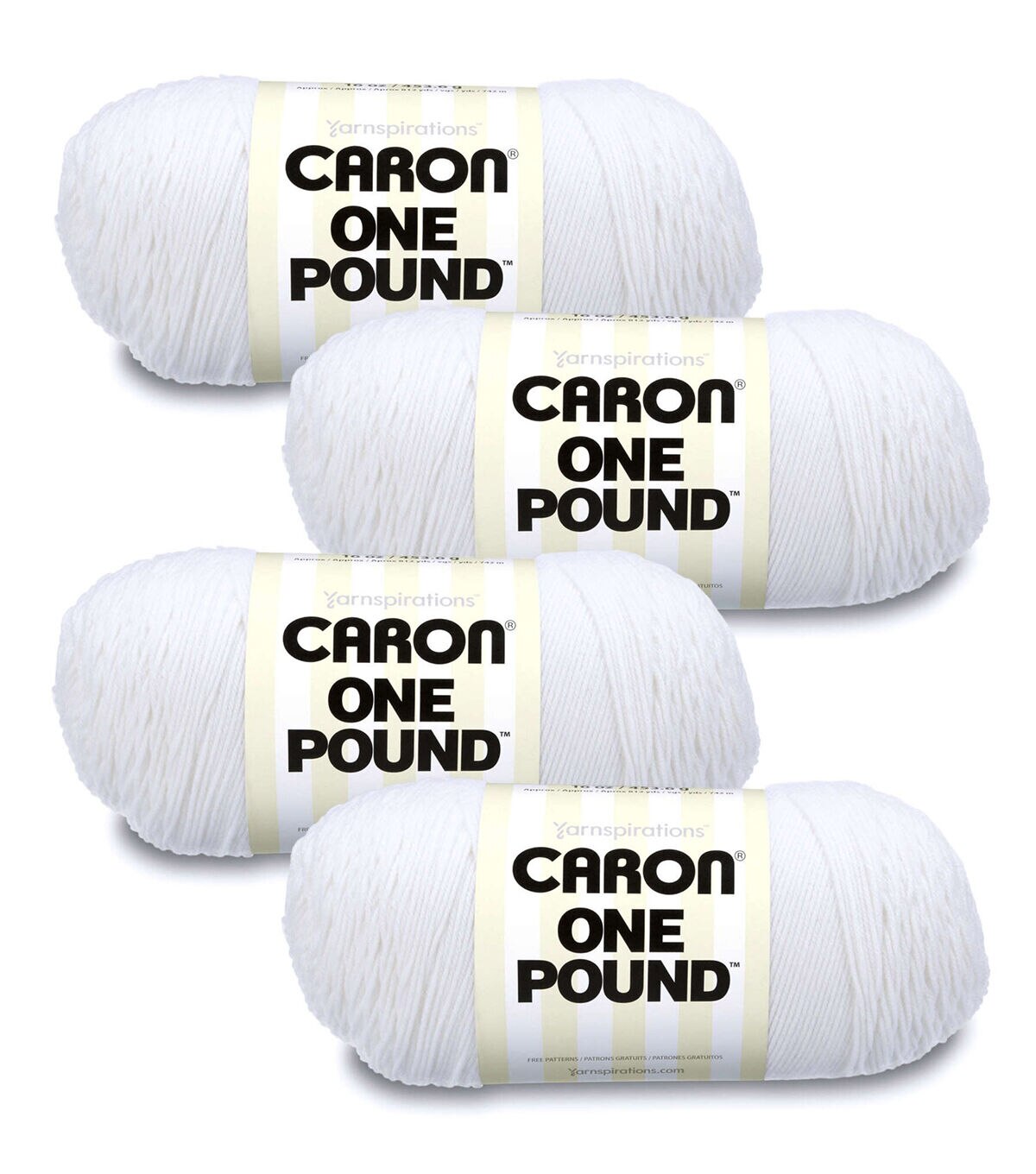 Caron One Pound 812yds Worsted Acrylic Yarn 4 Bundle