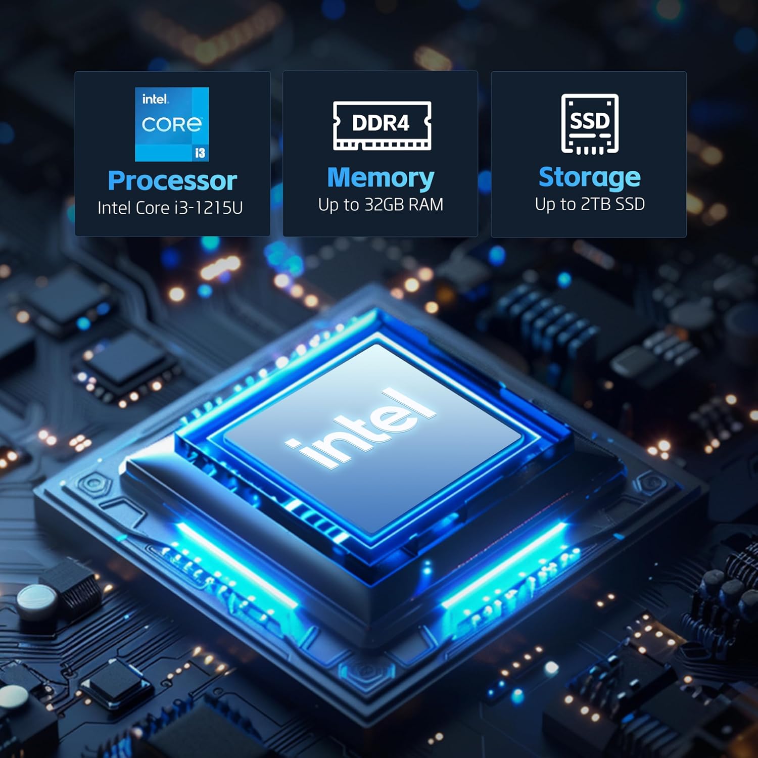 HP 15.6 inch Touch-Screen Laptop, Intel i3 Processor Up to 4.4 GHz, 16GB RAM, 1TB SSD, Intel UHD Graphics, Windows 11 Home, Webcam, Wi-Fi, Bluetooth, Natural Silver, Alpacatec Accessory