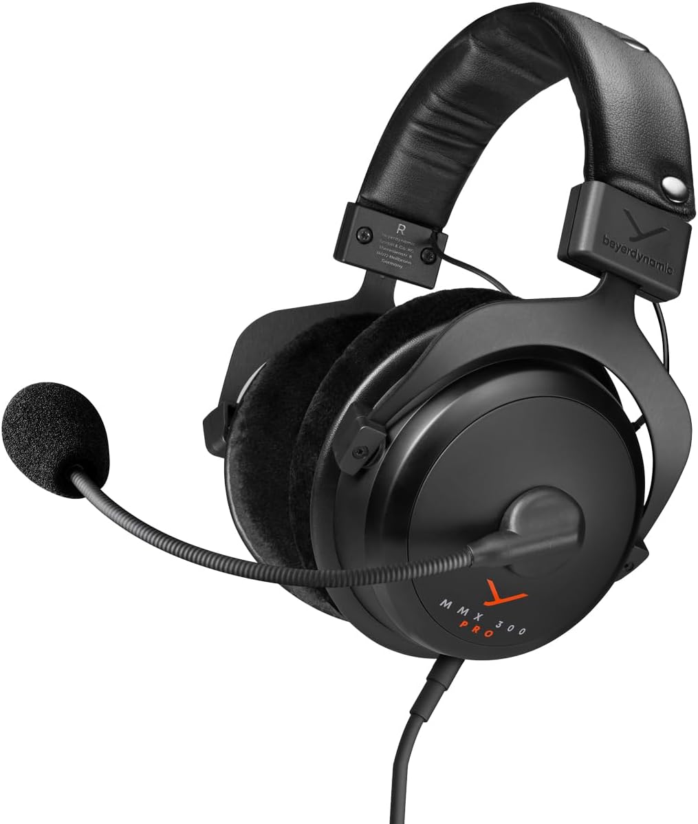 beyerdynamic MMX 300 PRO Closed Gaming Headset with Stellar.45 Driver and Condenser Microphone, Wired Gaming Headset Suitable for PC, Xbox, PlayStation and Nintendo Switch. Handmade in Germany
