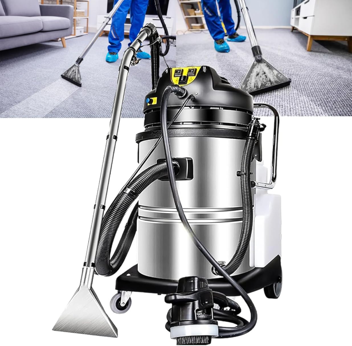 Carpet/Sofas Cleaner Machine,Portable Stainless Steel Deep Cleaning Ex-Tractor,for Household/Commercial