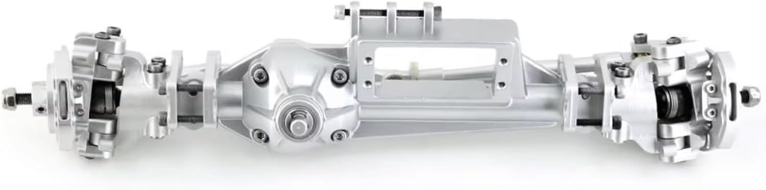 Compatible with Axial RBX10 1/10 RC Crawler Car Upgrade Parts Accessories Metal Front and Rear Complete Axle Set RC Front and Rear Axle(Silver,1Set)