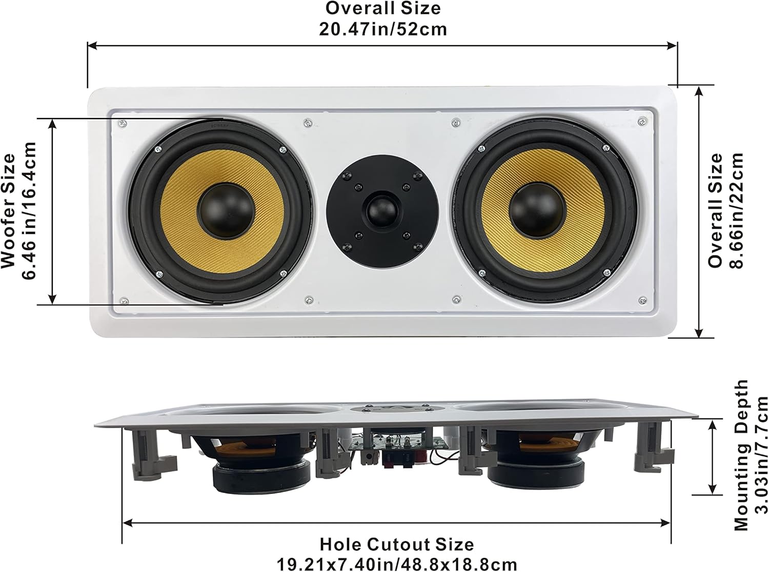 Acoustic Audio HD-6c Flush Mount Speakers Dual 6.5
