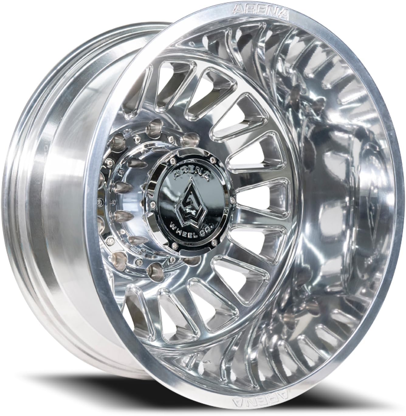 A110 Dually Rival Rear Wheel, Milled And Polished, Size: 22x8.25, Bolt Circle: 8x210 (-220mm Offset)