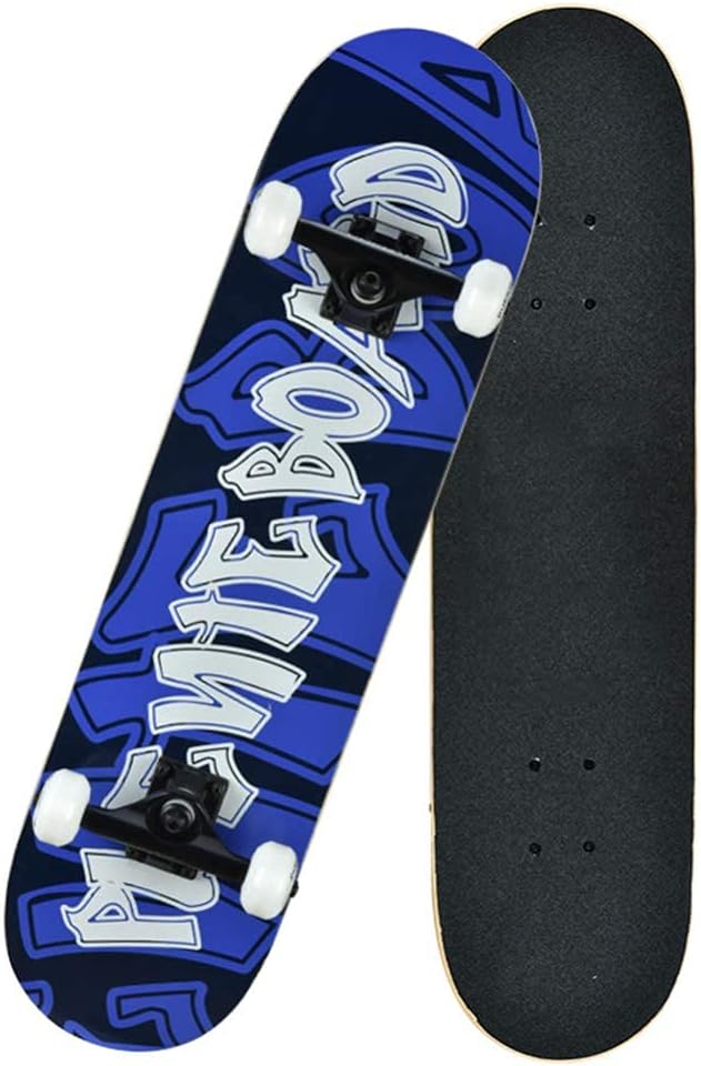 Skateboard 31 x 8 Inch Fun Printed Complete Skateboards 8 Layer Canadian Maple Wood Cruiser Skateboards for Beginners Kids Boys Girls Teens Adults