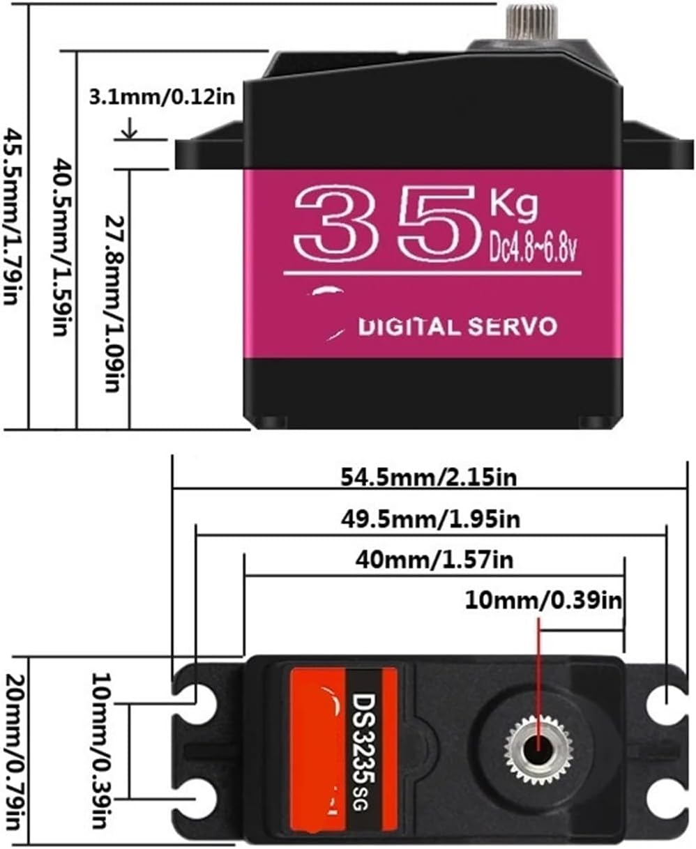 4pcs Waterproof servo 20Kg 25Kg 30Kg 35Kg 40Kg high Speed servo Metal Gear Digital servo(DS3230 PRO-180)