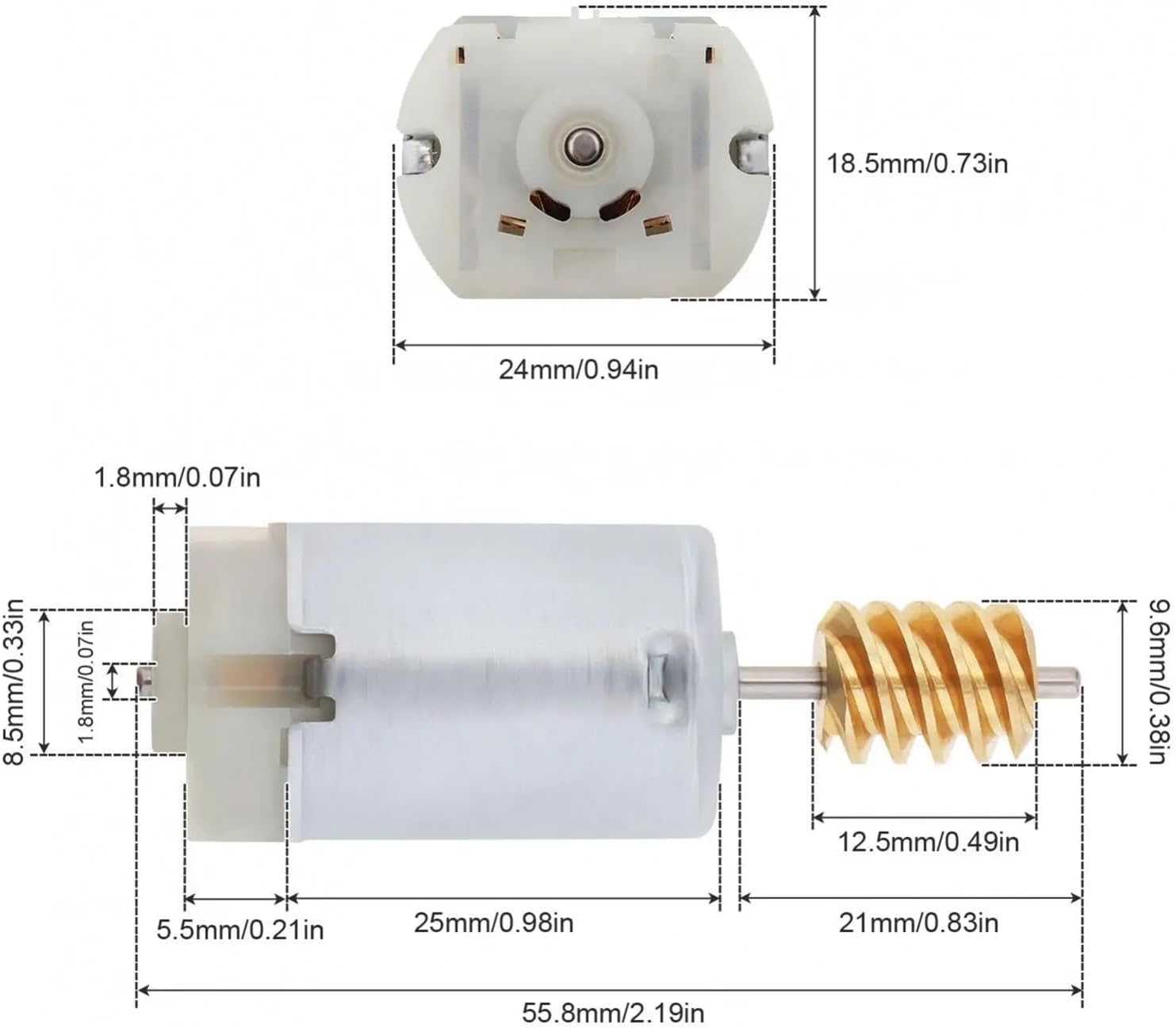 F280 DC Motor 12V Micro Motors Accessories for Car Central Lock/Electric Toothbrush/Electric Toys