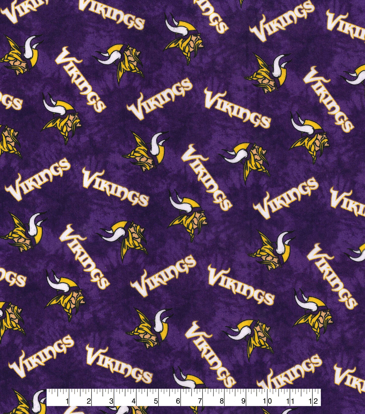 Fabric Traditions Minnesota Vikings Flannel Fabric 42 Tie Dye