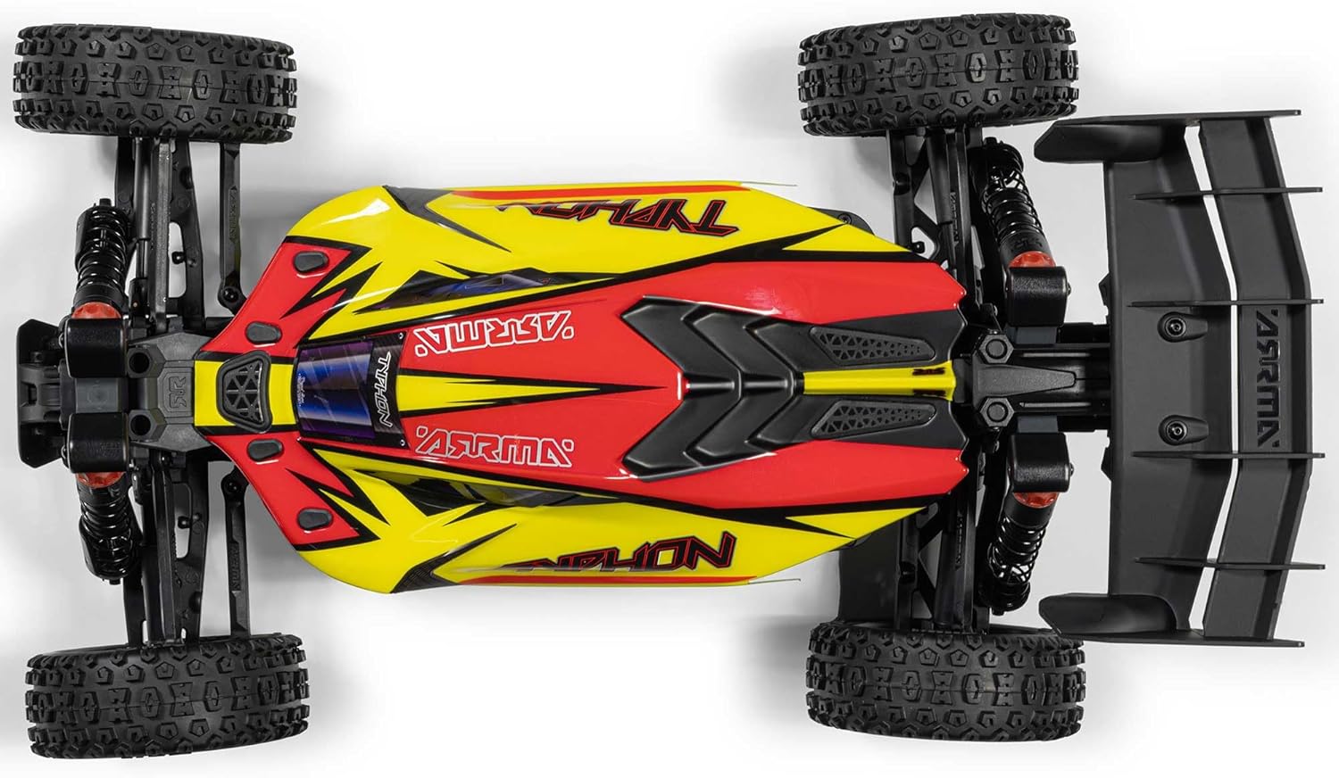 ARRMA RC Car 1/8 Typhon 4X4 RTR Brushed Buggy, Yellow (Battery and Charger Not Included), ARA4206V4T2