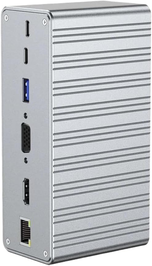 13-in-1 USB C Hub Docking Station with 100W PD 4K HDTV VGA Ethernet LAN 4 USB Ports SD TF Card Reader Compatible with Laptop Models Notebook Models(13 in 1)