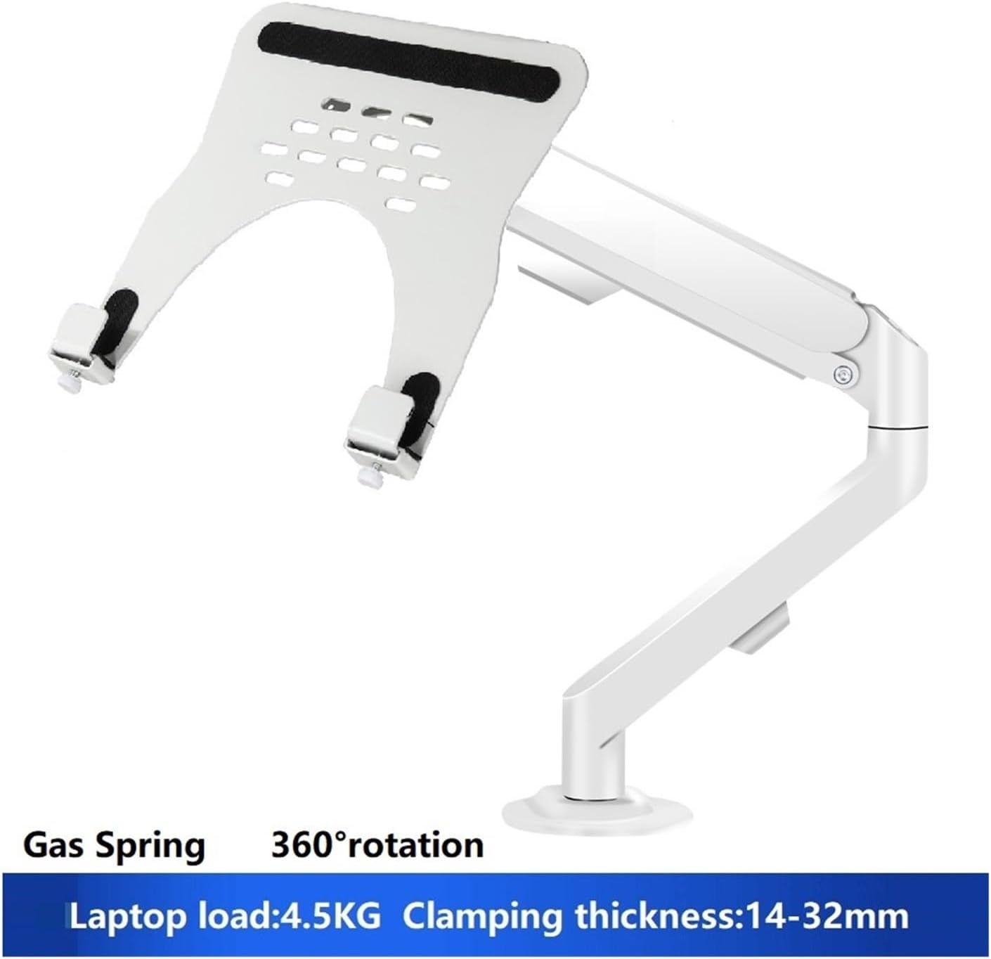 Monitor arm + laptop stand, full-motion stand, suitable for 10-16 inch laptops and 13-32 inch computer LED LCD screens, supports tilt and rotation(Xy360 M5W)