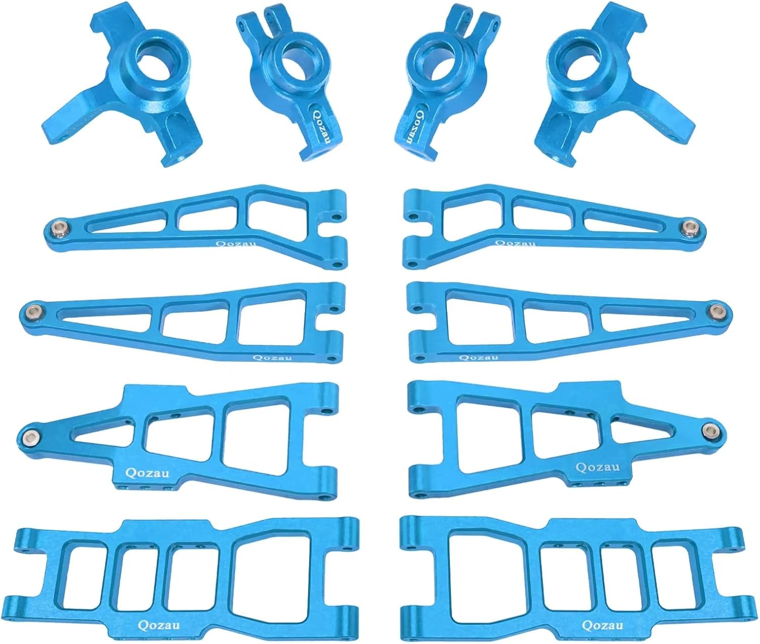For Haiboxing 901 901A 903 905 905A 1/12 Metal Front And Rear Suspension Arms Hubs Steering Block RC Car Upgrade Accessories Rc Upgrade Components(Blue)