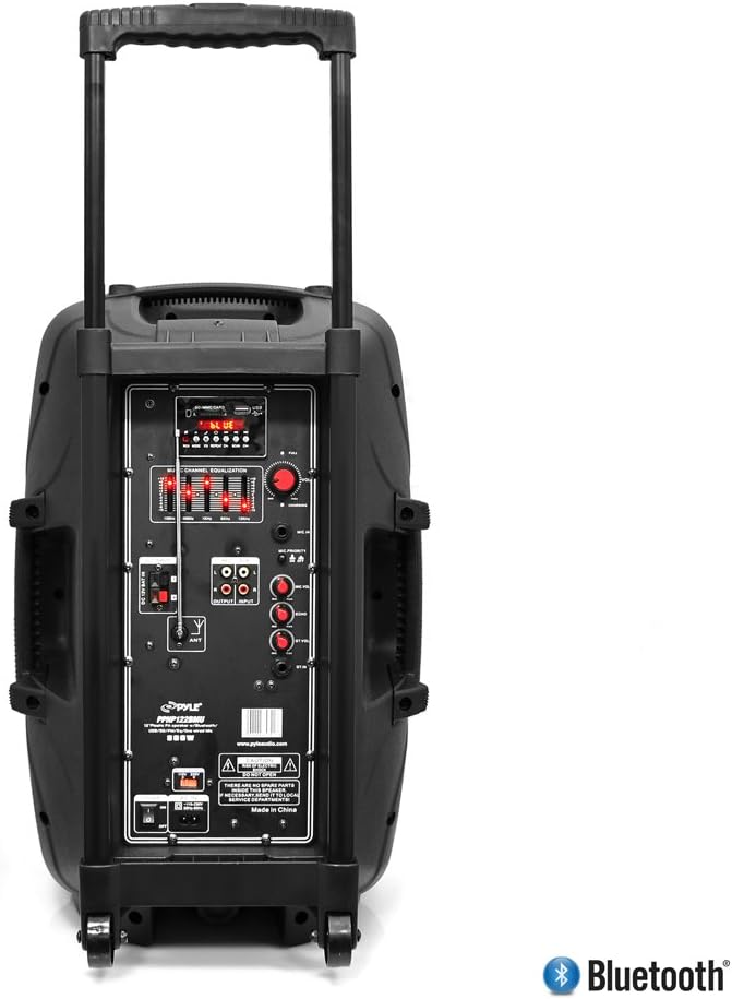 Pyle PA Loudspeaker Powered Active System Portable Bluetooth-12 Inch Bass Subwoofer with Built in USB for MP3 Amplifier-DJ Party Sound Stereo Amp Sub for Concert Audio or Band Music Pyle PPHP122BMU