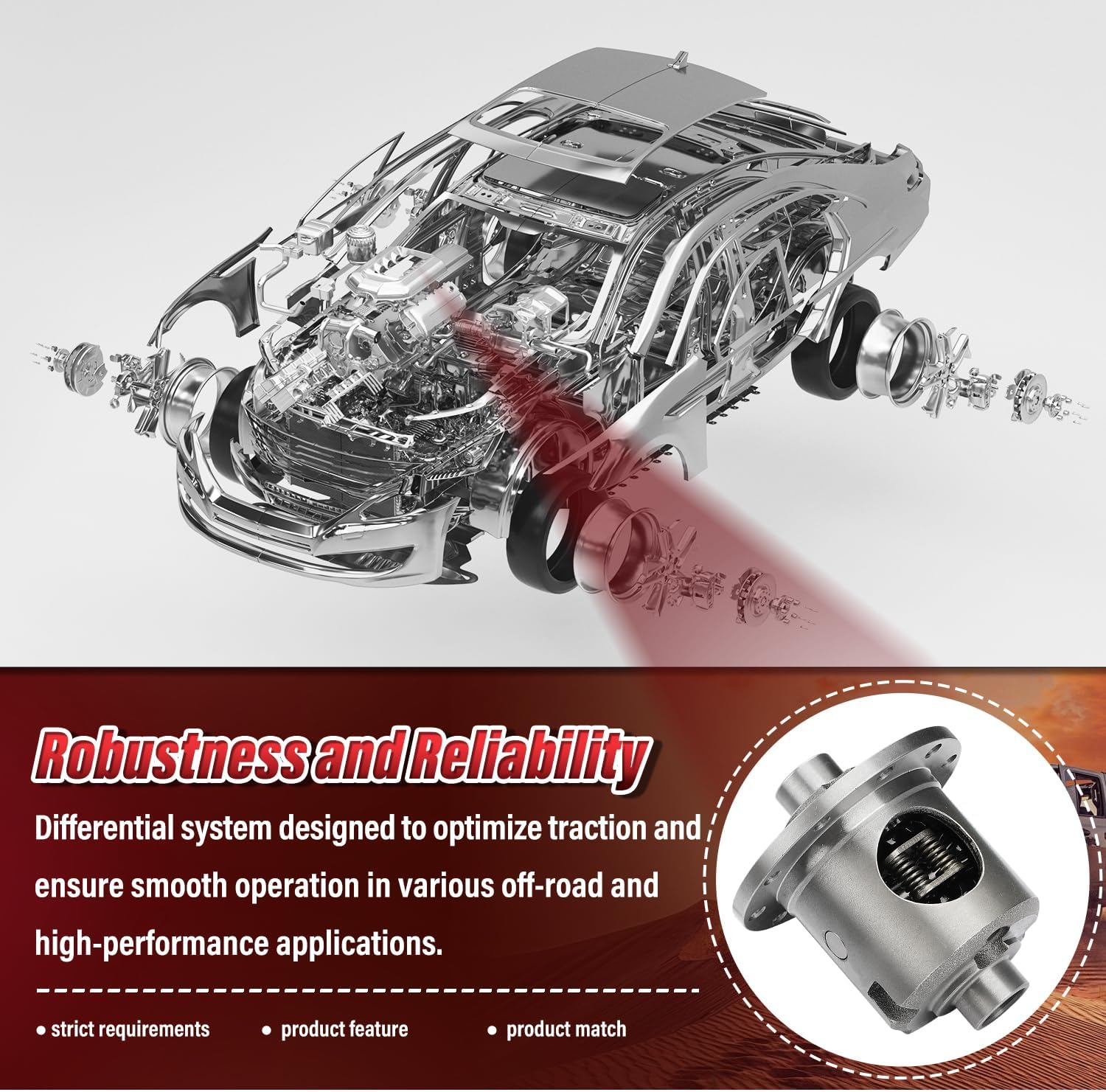 19663-010 Limited-Slip Differentia Posi Unit, Fit for GM 7.5