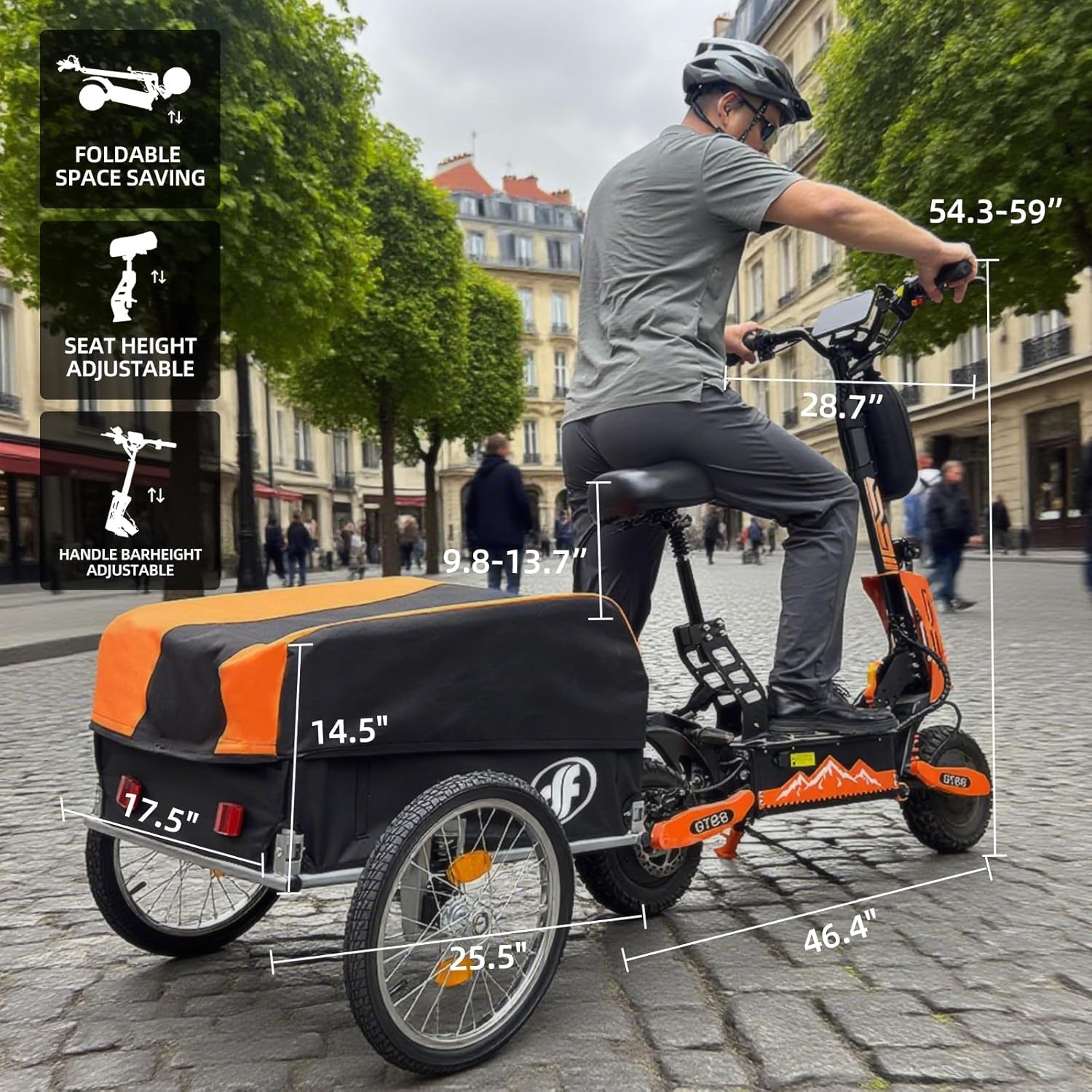 DOF 60V 27AH Electric Scooter for Adults, 5600W Dual Motor Commuter with 50MPH Speed & 40 Miles Range,11