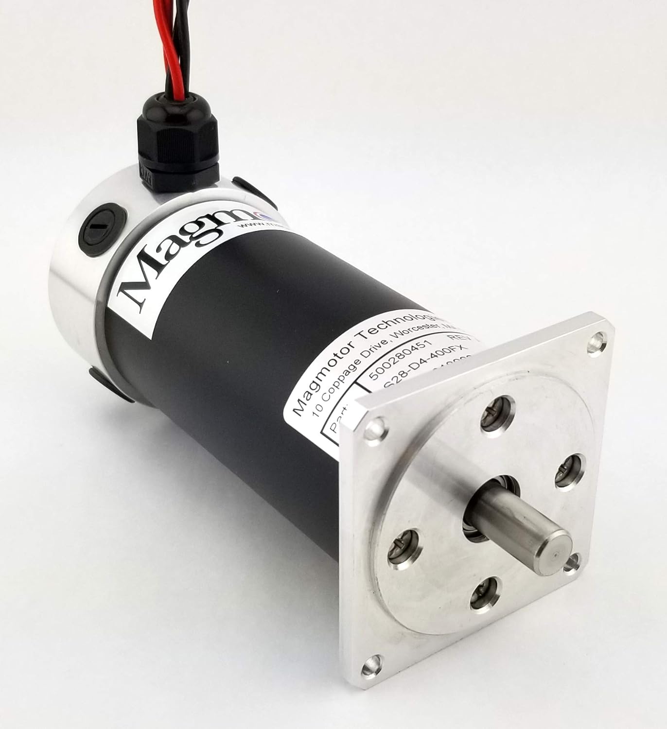 Brushed Motor - Magmotor, S28-D4-400FX, 500280451, 12 VDC, 2400 RPM, Brushed DC Motor, DC Electric Motor